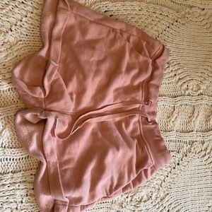 pink casual shorts
